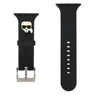 Akcesoria do smartwatchy - Apple KARL LAGERFELD Karl Lagerfeld Silicone Karl Head Pasek do Watch 38/40/41 mm (czarny) KLAWMSLKK - miniaturka - grafika 1