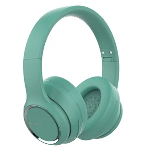 Devia słuchawki Bluetooth Kintone nauszne jasnozielone - Słuchawki - miniaturka - grafika 1