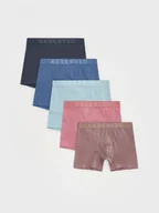 Majtki damskie - Reserved - 5 pack bokserek Long - granatowy - miniaturka - grafika 1
