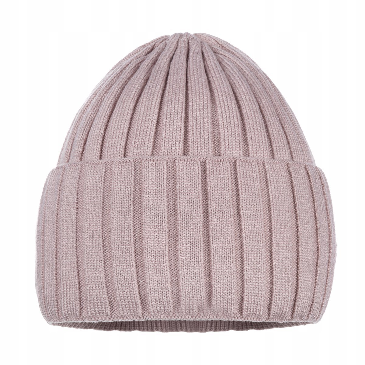 Ciepła Klasyczna Wywijana Czapka Zimowa Na Zimę Unisex Podwójna Różowa