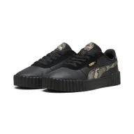 Buty trekkingowe damskie - Damskie sneakersy Carina 3.0 Snake Chic PUMA Black Gold - miniaturka - grafika 1