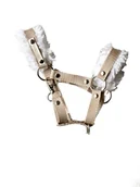 Maskotki i pluszaki - Regulowany beżowy kantar z futerkiem dla Hobby Horse - miniaturka - grafika 1