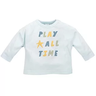 Bluzki dla niemowląt - Pinokio Baby Blouse Long Sleeve Fun Time, 100% Cotton Blue, chłopcy rozm. 62-122 (74), niebieski, 74 - grafika 1