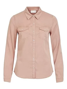 Vila Damska koszula dżinsowa Vibista/Su-noos, Zamglony Róż, XXL - Koszule damskie - miniaturka - grafika 1