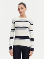 Swetry damskie - Guess Sweter W5GR18 Z2NQ2 Écru Slim Fit - miniaturka - grafika 1