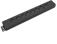 Listwy zasilające - Kondator 935-T7DD rozgałęziacz 0,5 m 7 x gniazdo sieciowe Wewnętrzna Czarny - miniaturka - grafika 1