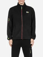 Bluzy męskie - Bluza męska rozpinana streetwear polarowa Fila FAM0256-80010 S Czarna (4064556377456). Bluzy męskie streetwear - miniaturka - grafika 1