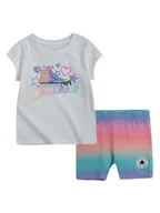 Kaftaniki dla niemowląt - Converse 2-częściowy zestaw w kolorze białym ze wzorem - miniaturka - grafika 1