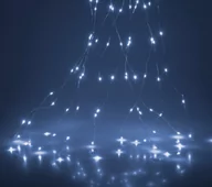 Ozdoby bożonarodzeniowe - Lampki choinkowe na druciku 40LED zimne białe na baterie - miniaturka - grafika 1