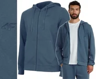 Bluzy męskie - Bluza Męska 4F Dresowa M1768 Sportowa Z Kapturem Rozpinana Na Co Dzień S - miniaturka - grafika 1