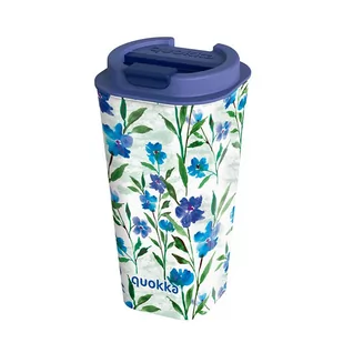 Quokka Vaso Cafe Doble Pared - Kubek plastikowy z podwójnymi ściankami 450 ml (Ditsy Bloom) - Shakery i bidony sportowe - miniaturka - grafika 1