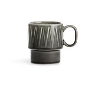 Filiżanki - Sagaform Coffee - filiżanka do kawy, szara, ceramika, 0,25 l, wys. 9 cm - miniaturka - grafika 1
