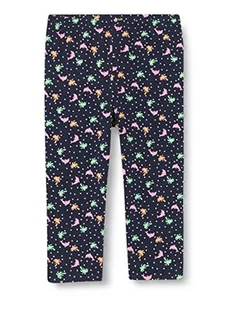 s.Oliver Junior Dziewczęce legginsy Mit Allover Capri z nadrukiem na całej powierzchni, NIEBIESKI, 128 - Legginsy - miniaturka - grafika 1