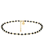 Naszyjniki - Złoty Choker Z Kryształami Swarovski® Crystal - miniaturka - grafika 1