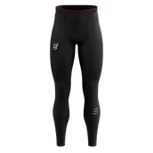 Spodnie sportowe męskie - COMPRESSPORT kompresyjne legginsy do biegania męskie UNDER CONTROL TIGHTS czarne - miniaturka - grafika 1