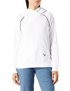 Trigema Damska bluza z kapturem 577921122, biała, standardowa - Bluzy damskie - miniaturka - grafika 1