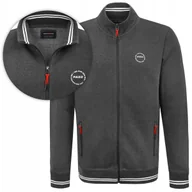 Bluzy męskie - BLUZA męska rozpinana bez kaptura ocieplana ARGO grafitowa L Pako Jeans - miniaturka - grafika 1