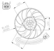 Układ chłodzenia - akcesoria - Wentylator, chłodzenie silnika NRF 47946 - miniaturka - grafika 1