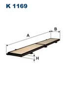Filtry kabinowe - Filtron Filtr, wentylacja przestrzeni pasażerskiej K 1169 K 1169 - miniaturka - grafika 1