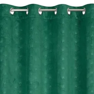 Zasłony - Euro Firany Zasłona Velvet Julia 140 x 250 Przelotka Zielony 1224384 - miniaturka - grafika 1