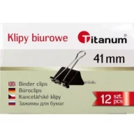 Spinacze i klipsy do papieru - Titanum Klipy biurowe 41mm - miniaturka - grafika 1