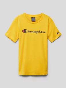 T-shirt z nadrukiem z logo - Koszulki dla chłopców - miniaturka - grafika 1