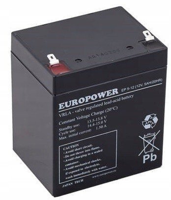 Europower Akumulator EUROPOWER EP 5-12, 12 V, 5 Ah