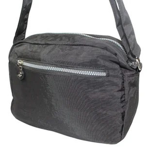 Stylowa Lekka Materiałowa Torba Pozioma Średnia Na Ramię Bag Street NR 2245 CZARNY 28 x 19 x 12 [cm] - Torebki damskie - miniaturka - grafika 4