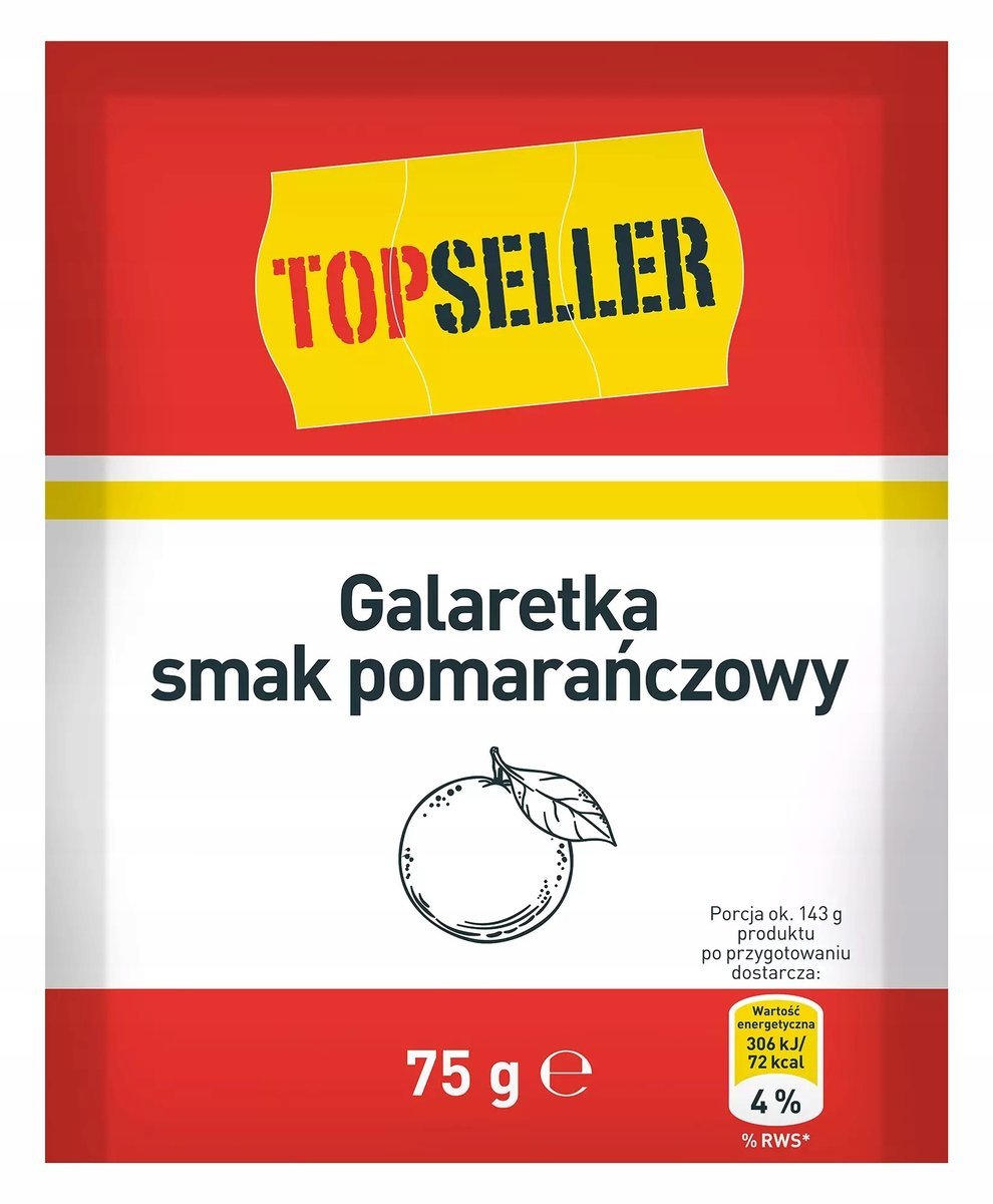 Galaretka o smaku pomarańczowym Tops 75 g