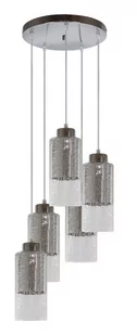 Candellux Lampa wisząca Libano 5x60W Srebrny (35-51813) - Lampy sufitowe - miniaturka - grafika 1