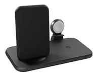 Ładowarki do telefonów - ZENS Aluminium 4w1 Stand Wireless Charger - bezprzewodowa stacja ładująca do trzech urządzeń (45W), z możliwością ładowanie czwartego urządzenie przez kabel (black) - miniaturka - grafika 1