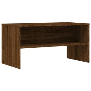 vidaXL Szafka pod TV brązowa dąb 80x40x40 cm materiał drewnopochodny - Szafki RTV - miniaturka - grafika 1