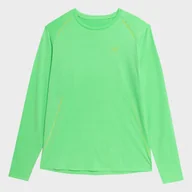 Koszulki sportowe męskie - Męski longsleeve do biegania 4F 4FSS23TFLOM103 - zielony - miniaturka - grafika 1