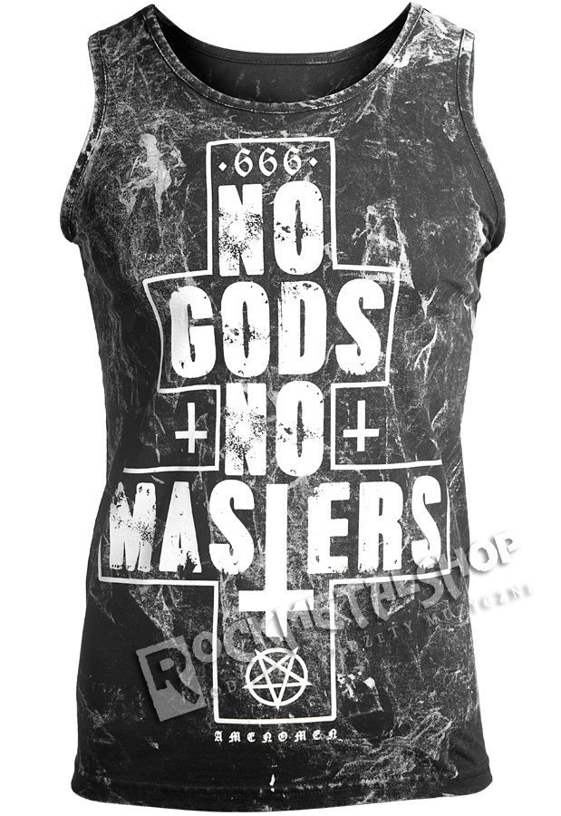 koszulka na ramiączkach AMENOMEN - NO GODS NO MASTERS (OMEN080KR ALLPRINT WHITE)-XXL