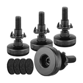 Zawiasy, okucia i inne akcesoria - Podnośnik meblowy 4 sztuki, regulowane nóżki meblowe, stopki poziomujące, regulowana stopka, śruba regulacyjna z antypoślizgową gumową podstawą - miniaturka - grafika 1