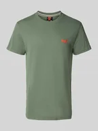 Koszulki męskie - T-shirt z wyhaftowanym logo - miniaturka - grafika 1
