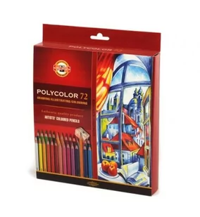 Koh-I-Noor Kredki artystyczne Polycolor 72 kolory - Kredki, ołówki, pastele i pisaki - miniaturka - grafika 2