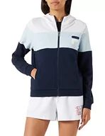Bluzy damskie - FILA Damska bluza z kapturem Santana Blocked Hooded Sweat, Black Iris-Bright White-omphalodes, XS - miniaturka - grafika 1