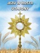 Ikony i obrazy sakralne - Baner na Boże Ciało "Jezu w Hostii utajony" 75x100 cm - miniaturka - grafika 1