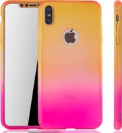 Etui i futerały do telefonów - Etui na telefon komórkowy Pokrowiec ochronny na Apple iPhone XS Max Pełna obudowa Osłona ekranu 360 Różowy - miniaturka - grafika 1