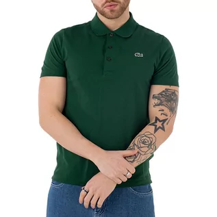 Koszulki męskie - Koszulka Lacoste Polo Slim Fit YHY4801-132 - zielona - grafika 1
