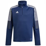 Bluzy damskie - Bluza dla dzieci adidas Tiro 21 Warm Top granatowa GK9672 140cm - miniaturka - grafika 1