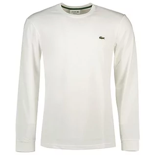 Koszulki męskie - Lacoste Męska koszulka z długim rękawem Th3662, sportowa, biała, S, biały, S - grafika 1