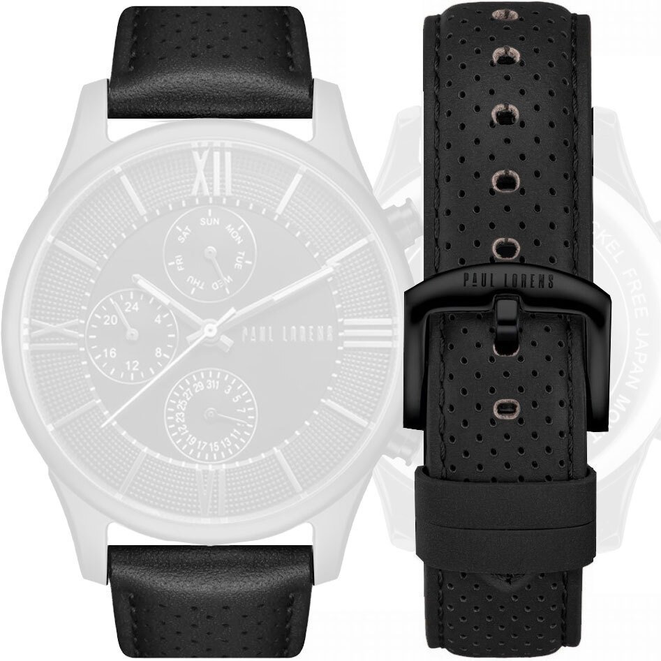 Czarny pasek do zegarka Paul Lorens SAVRESE 11652