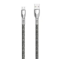 Kable USB - Dudao kabel pleciony USB - micro USB 5 A 1 m szary (L3PROM gray) - miniaturka - grafika 1