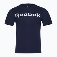 Koszulki męskie - Koszulka męska Reebok Gs Linear Read Tee vector navy/white - miniaturka - grafika 1