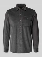 Koszule męskie - Koszula casualowa o kroju regular fit z kieszenią na piersi - miniaturka - grafika 1