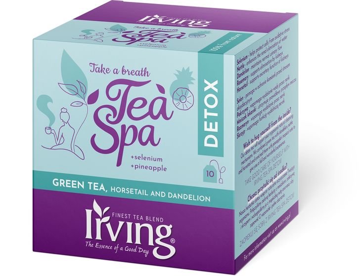 IRVING Herbata Funkcyjna DETOX ze skrzypem, mniszkiem Tea Spa 10 saszetek