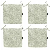 Poduszki na krzesła - Zestaw Poduszek Na Krzesło 40x40 wiązane Beżowy - miniaturka - grafika 1