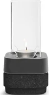 Świeczniki - Świecznik Stumpastaken Ettan czarne aluminium z osłoną - miniaturka - grafika 1